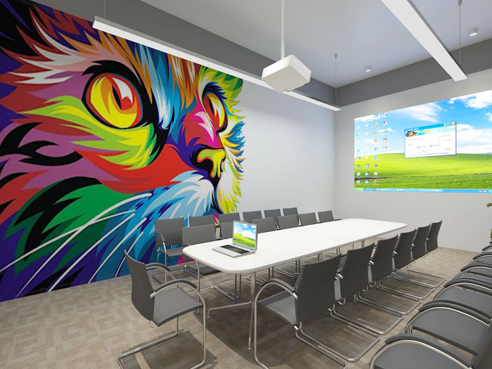 350平方APP设计公司办公室会议室软装设计方案效果图