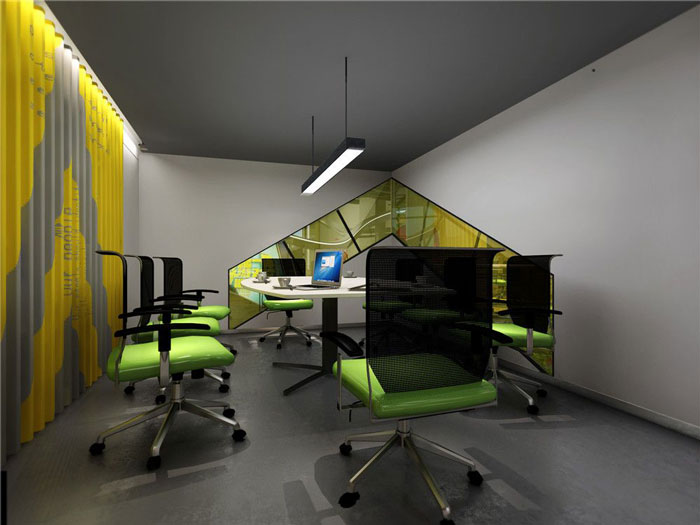 1450平方办公室会议室软装设计方案效果图