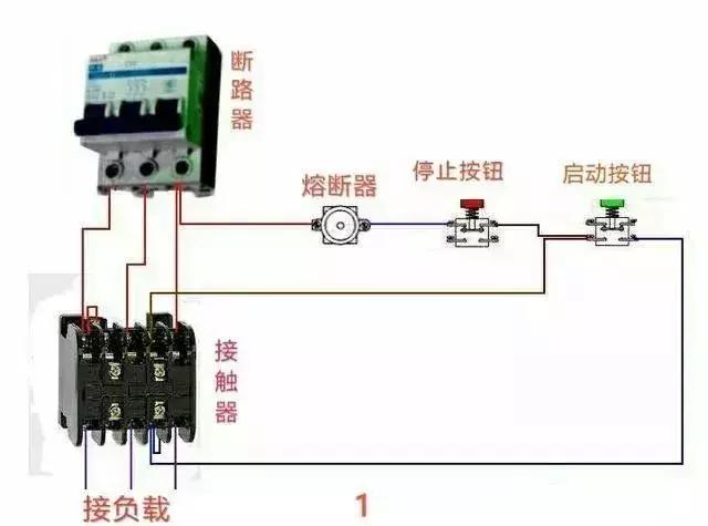 常用交流接触器实物接线图,简单明了,易懂