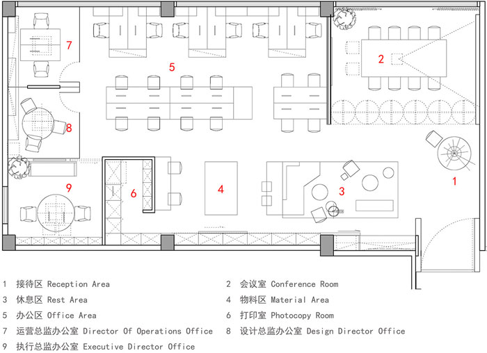 顾问公司办公室设计平面图