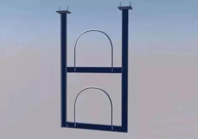 3,吊式角钢龙门支架参考标准示例2,附墙式角钢支架参考标准示例1,单支