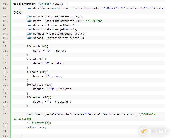 使用JavaScript怎么对数据库DateTime字段类型进行转换