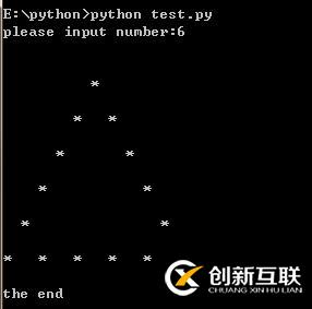 Python打印等边三角形