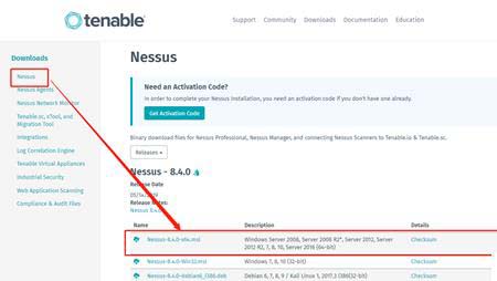 Nessus8.4.0漏洞扫描工具安装及使用