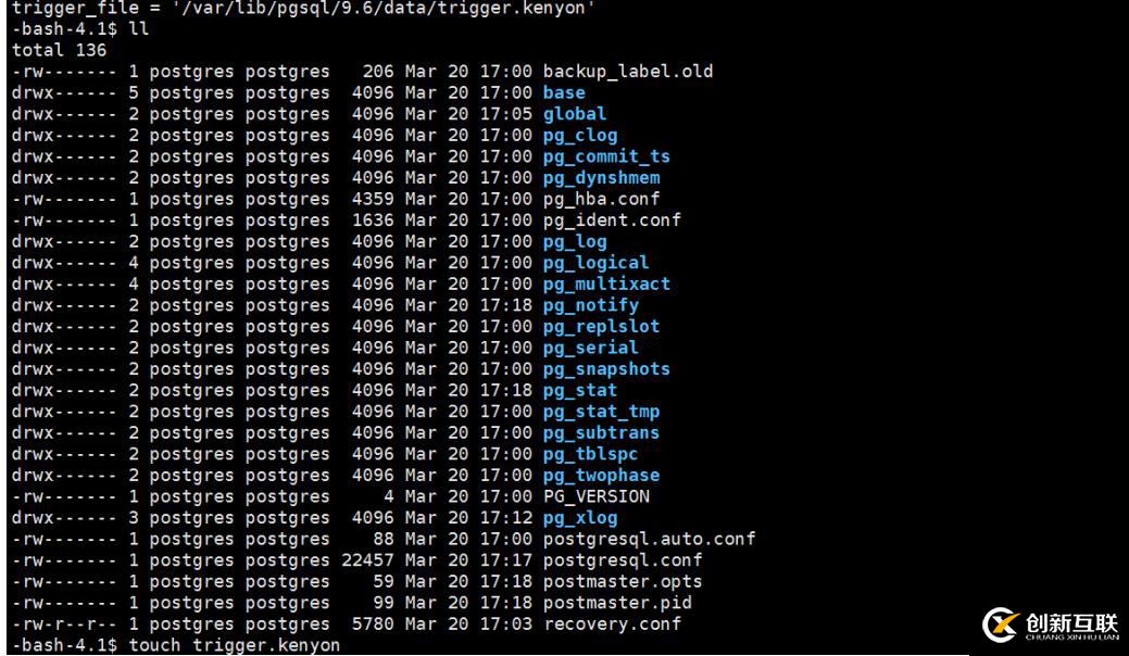 Postgresq9.6主从部署