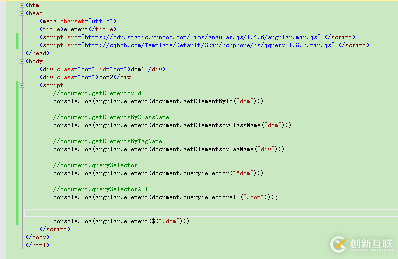 element()函数如何在angular中使用