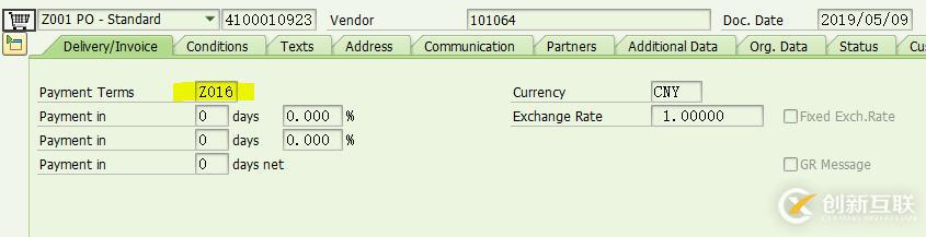 SAP MM 分期付款条件下的付款方式是什么