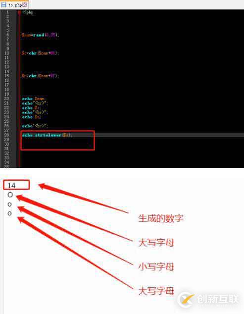 怎么使用php实现数字转字母