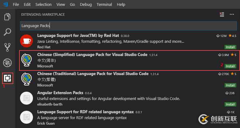 Visual Studio Code语言设置为中文