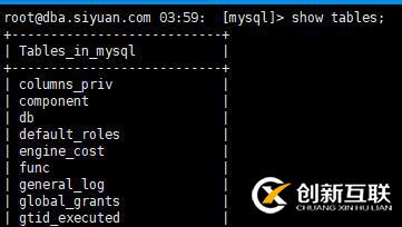 mysql 8.0 四个默认数据库