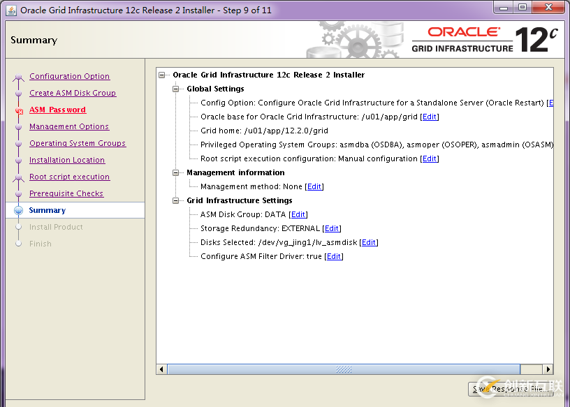 Oracle 12C R2单节点GRID+DATABASE如何安装