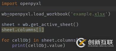 openpyxl使用sheet.columns报错怎么解决