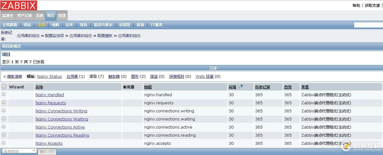 Nginx服务纳入到zabbix监控