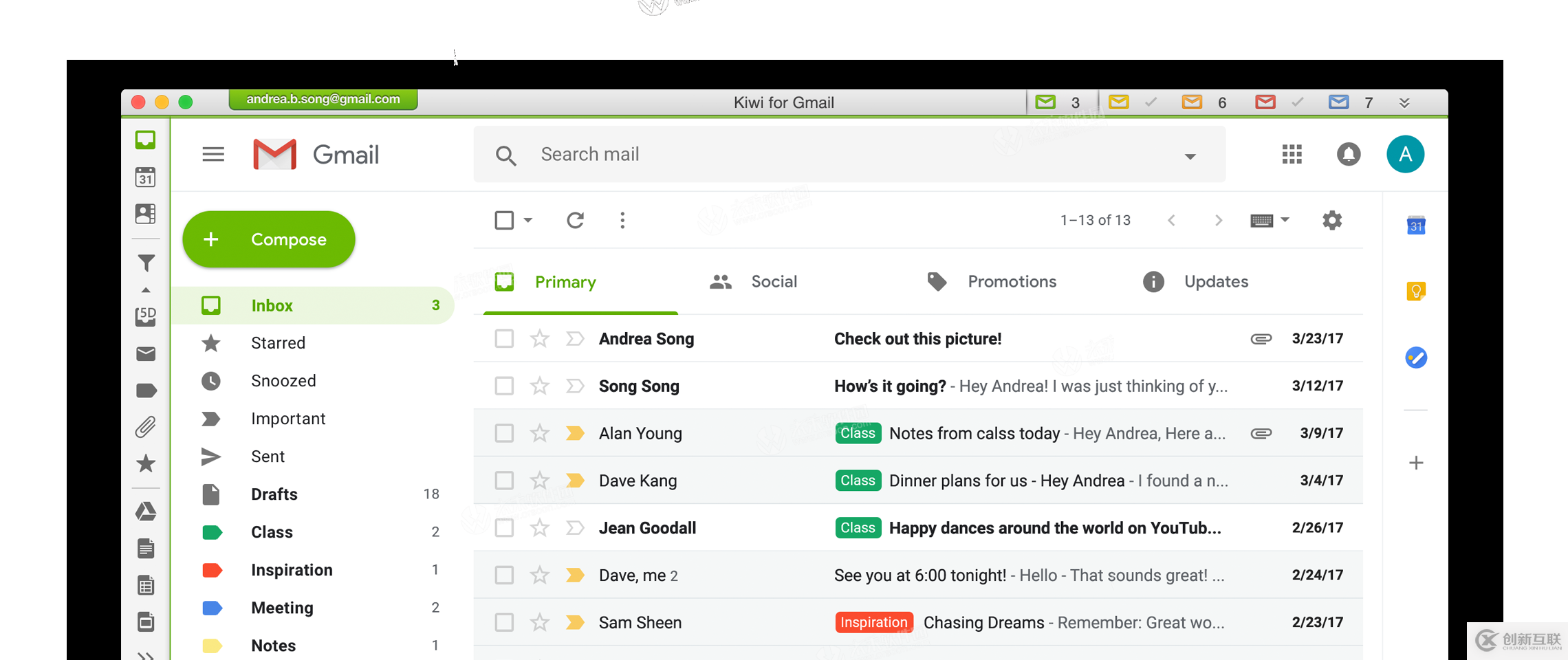 Gmail邮箱客户端Kiwi for Gmail for mac