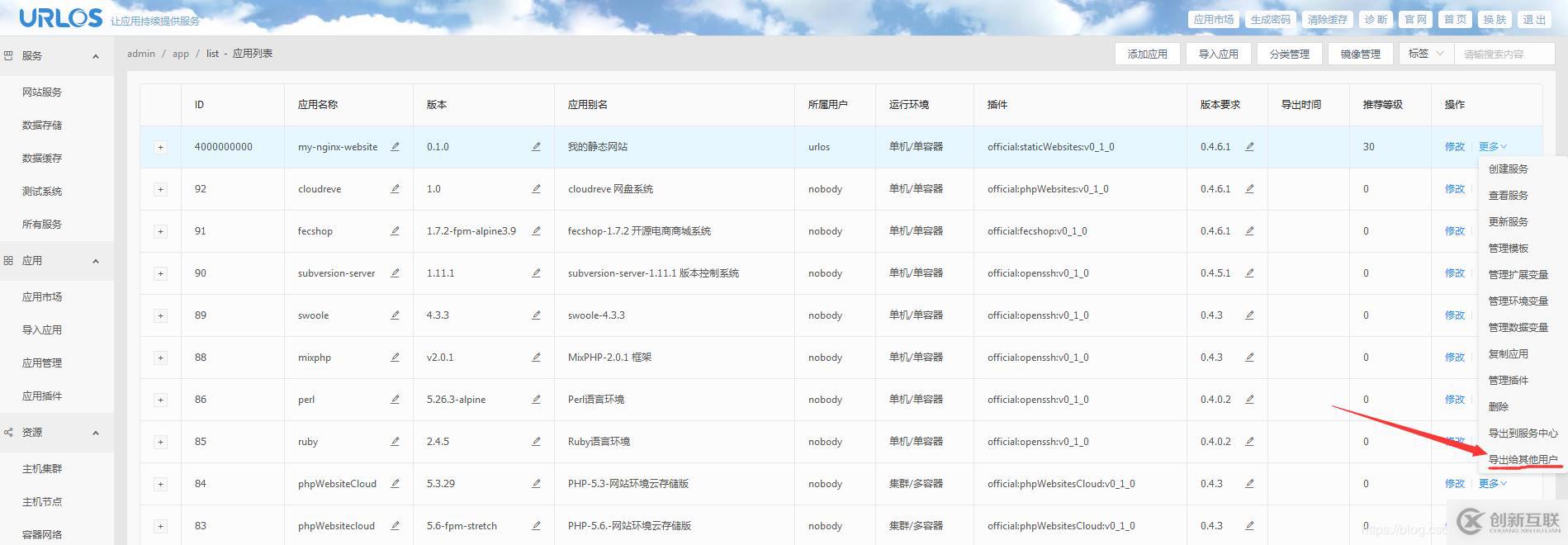 【URLOS应用开发基础】10分钟制作一个nginx静态网站环境应用