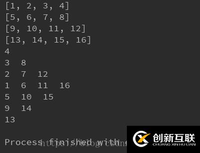 python怎么实现二维数组的对角线遍历