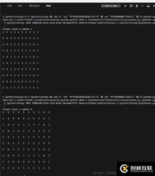 python如何实现矩阵打印