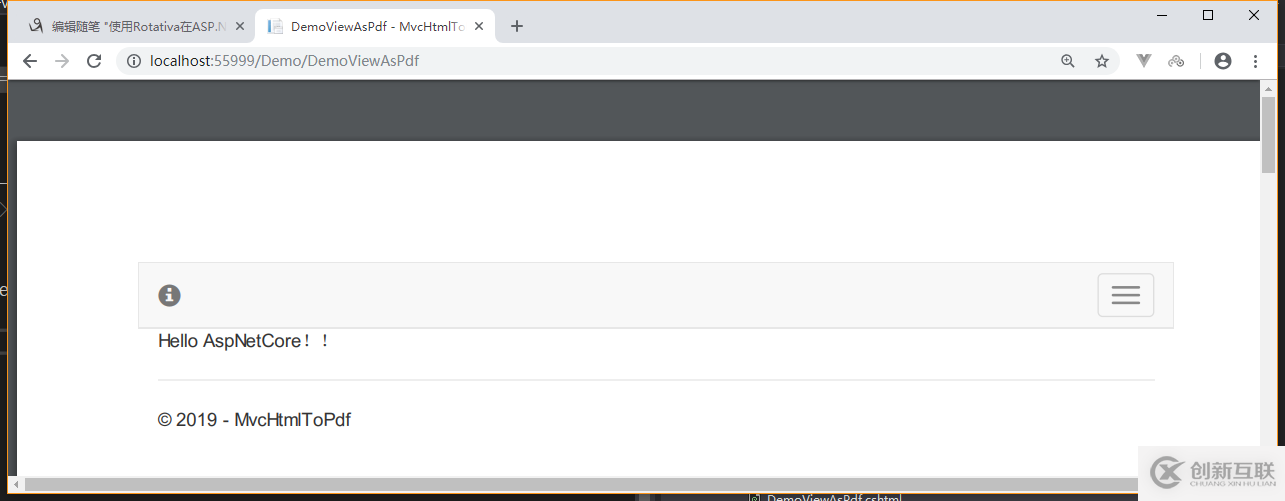 使用Rotativa在ASP.NET Core MVC中创建PDF的案例