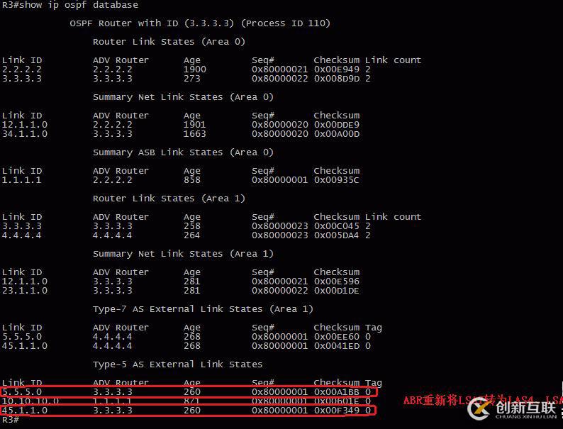 22、OSPF配置实验之特殊区域NSSA