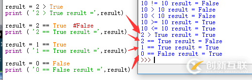 python中比较运算符的示例分析