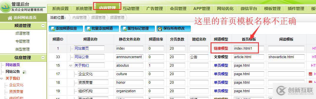 YoudianCMS五合一建站系统网站打开发生系统错误？