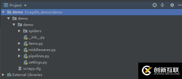 Python爬虫利用scrapy创建项目