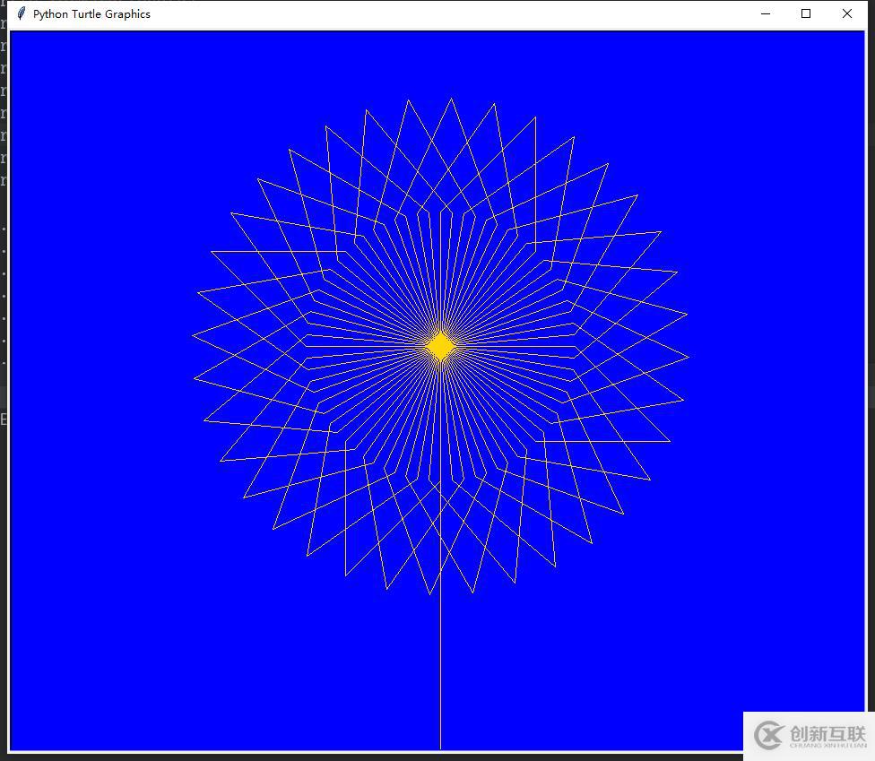 python使用turtle库来画一朵花的方法