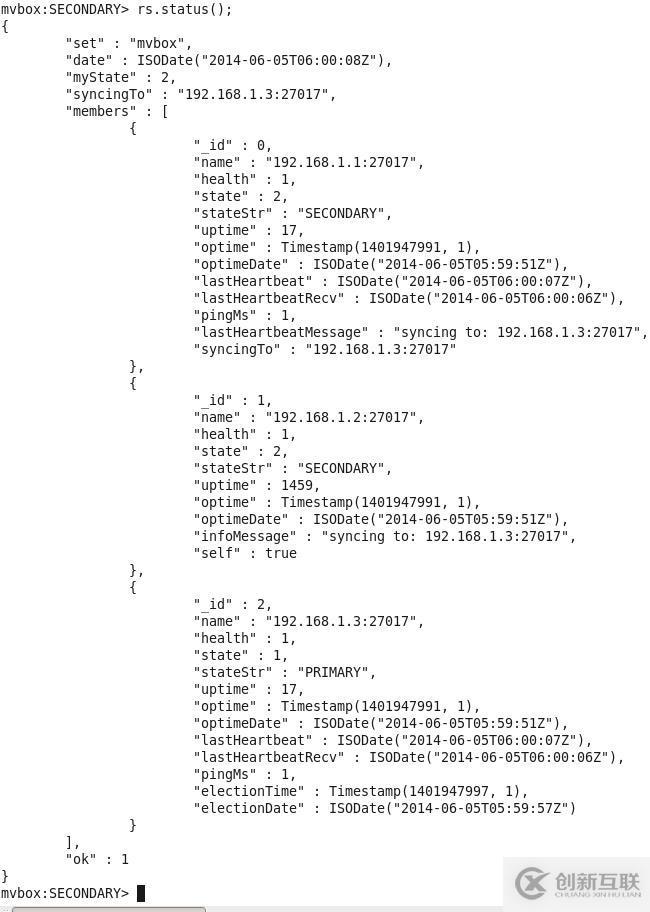 MongoDB副本集的示例分析