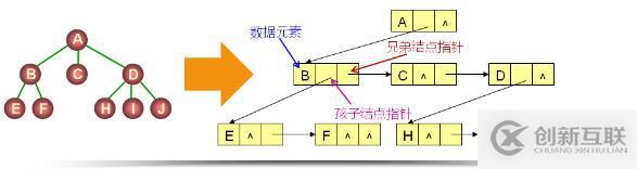 树到二叉树的转换（三十五）