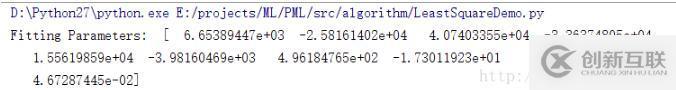 python实现最小二乘法的示例