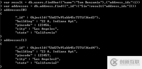 MongoDB关系－1对多引用式关系应用