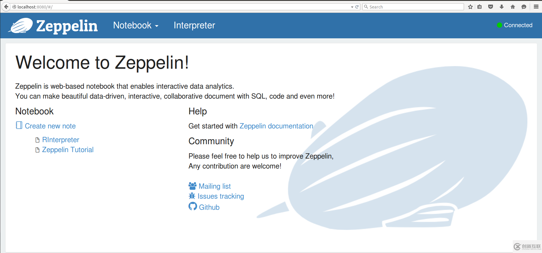 Apache Zeppelin Notebook和R的示例分析