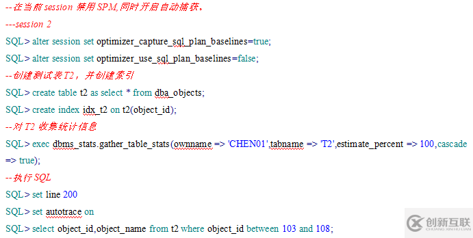 oracle 固定执行计划