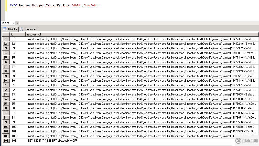 SQLServer无需Restore恢复误删表(二)：恢复表数据