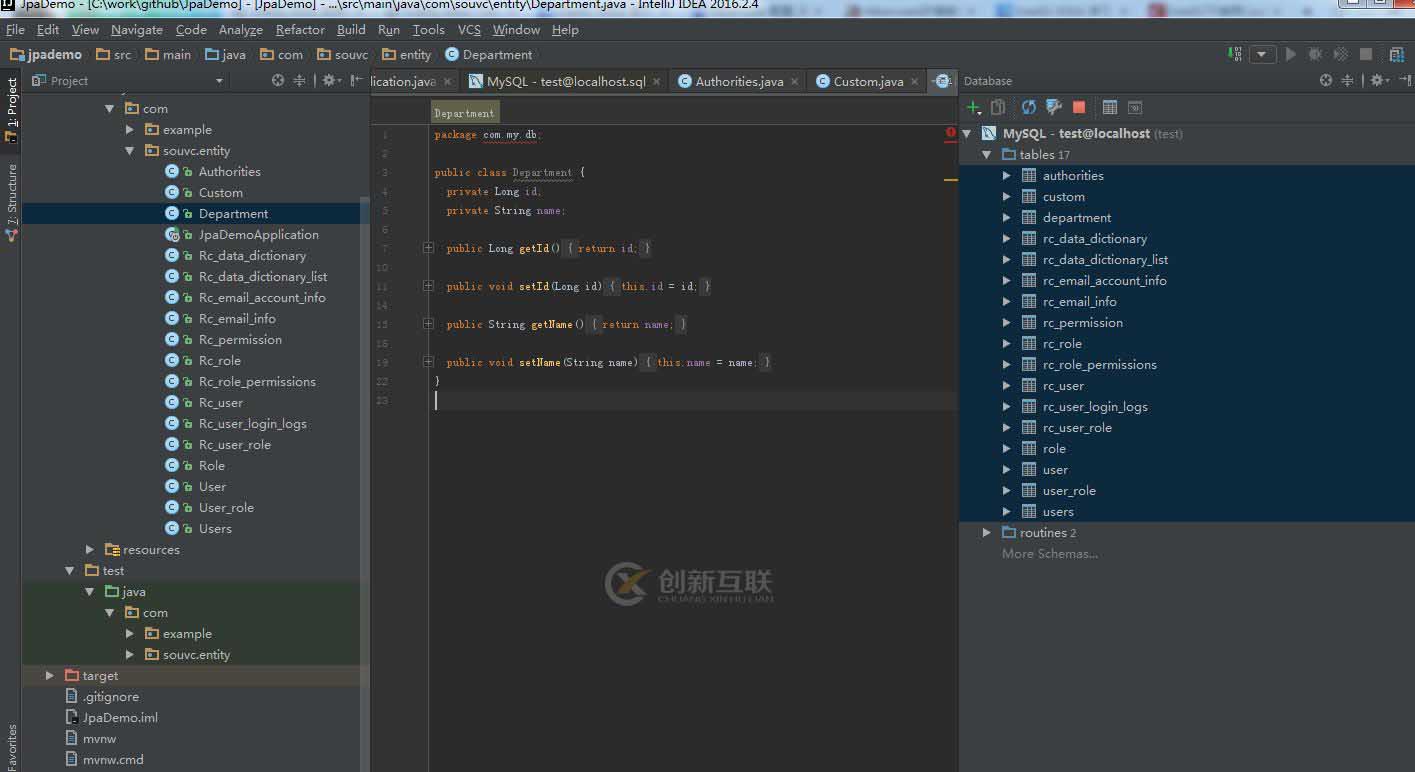 Intellij IDEA怎么通过数据库表生成带注解的实体类