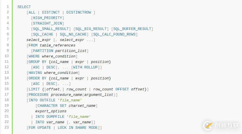 mysql在数据库中查询数据的方法