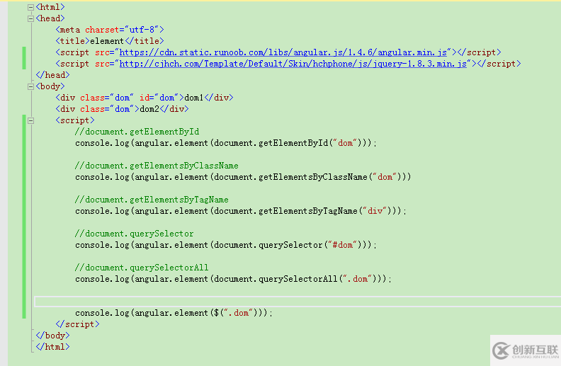 element()函数如何在angular中使用