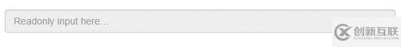 bootstrap如何设置输入框只读