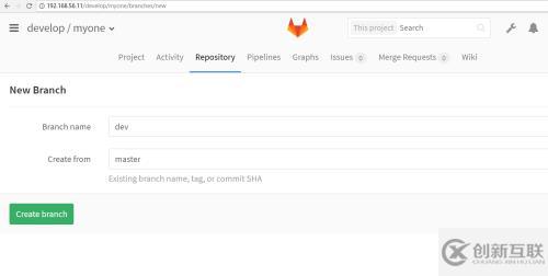 gitlab创建创建分支