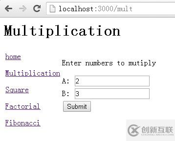 从零开始学习Node.js系列教程四：多页面实现的数学运算示例