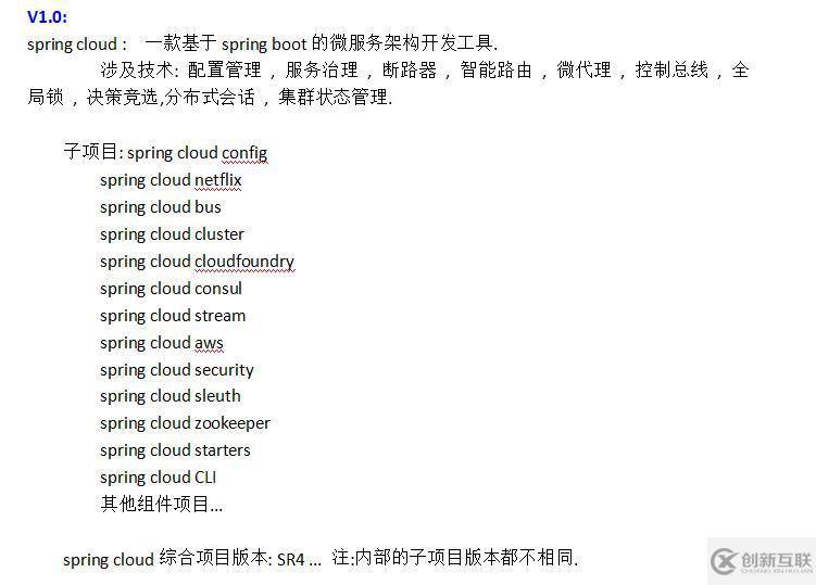spring cloud 微服务的版本介绍与内部组件详解