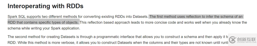 Spark SQL中的RDD与DataFrame转换实例用法