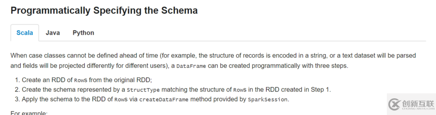 Spark SQL中的RDD与DataFrame转换实例用法