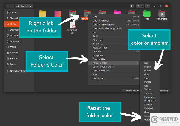 Ubuntu 20.04中怎么更改文件夹颜色