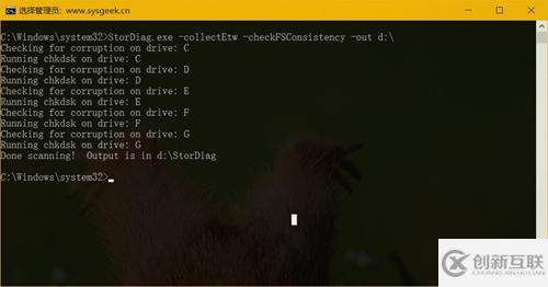 Windows 10中怎么使用StorDiag.exe诊断磁盘和文件系统问题