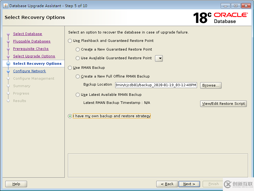 Oracle 12C升级到18C