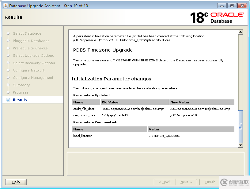 Oracle 12C升级到18C