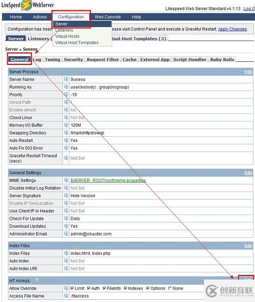 LiteSpeed如何添加虚拟主机+支持htaccess