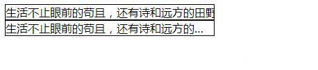 CSS中文本溢出显示省略号效果的示例分析