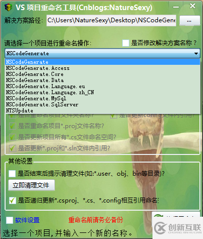 VS项目整体重命名工具是什么